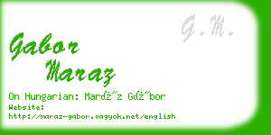 gabor maraz business card